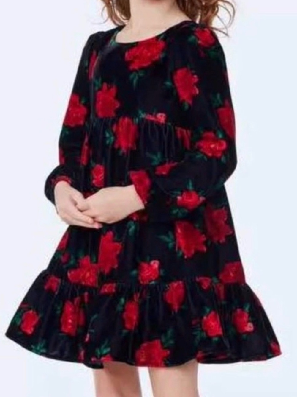 Janie and Jack Velvet Long Sleeve Dress Size 5